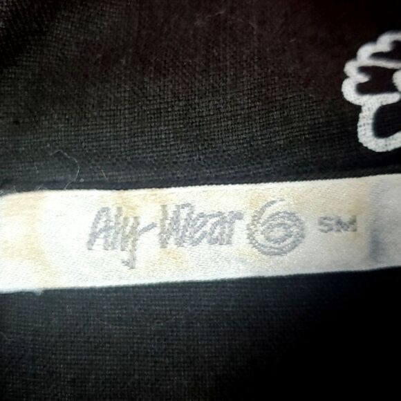 ALY WEAR Vintage Linen Floral Dragonfly Button Down Womens Size Small Lagenlook - Picture 8 of 9